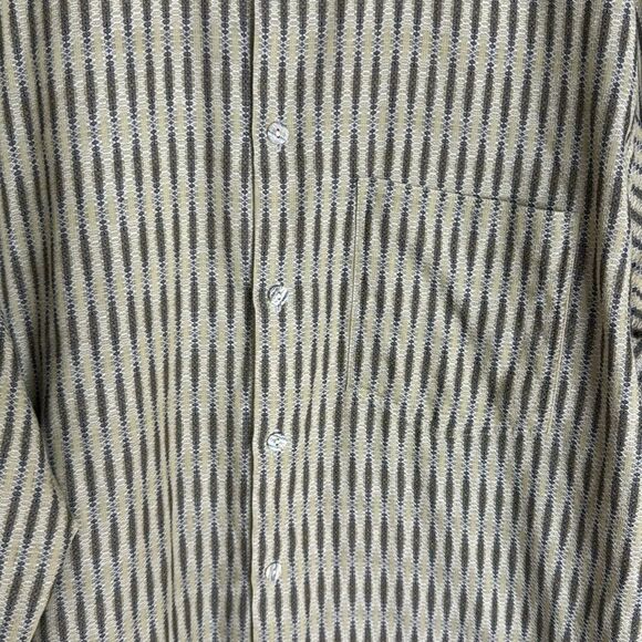 Jhane Barnes mens cotton striped long sleeve button down shirt size 1XLT - Picture 5 of 9